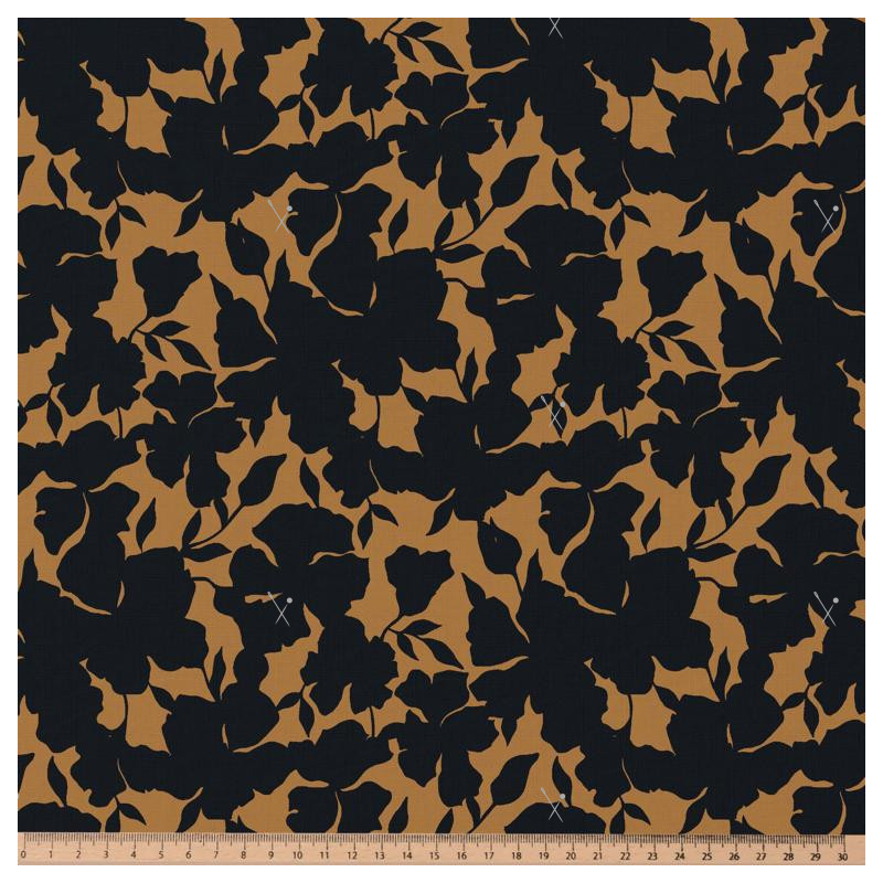 Printed Viscose OINETTE Camel / Black